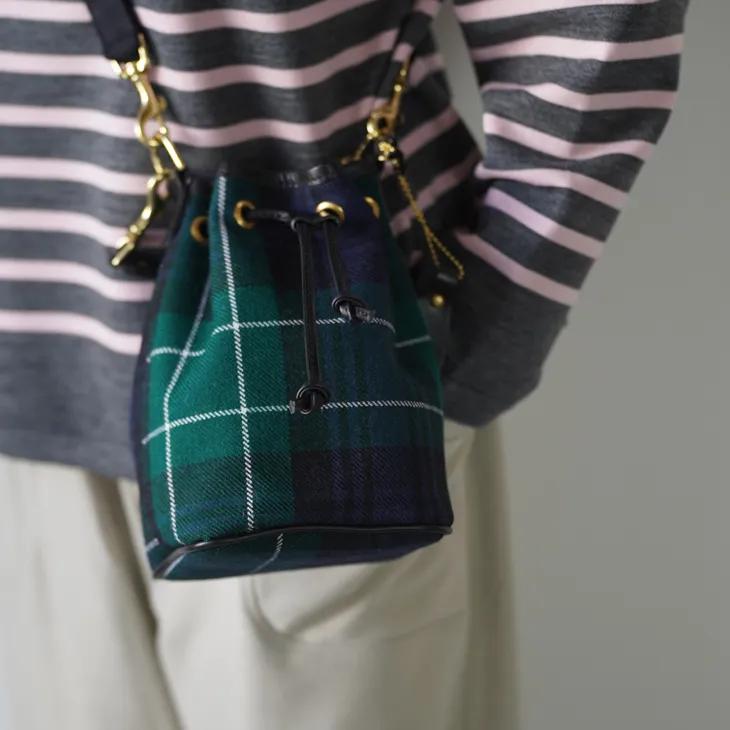 BRADY（ブレディ） | ELY (green tartan x black) | LOCHCARRON WOOL