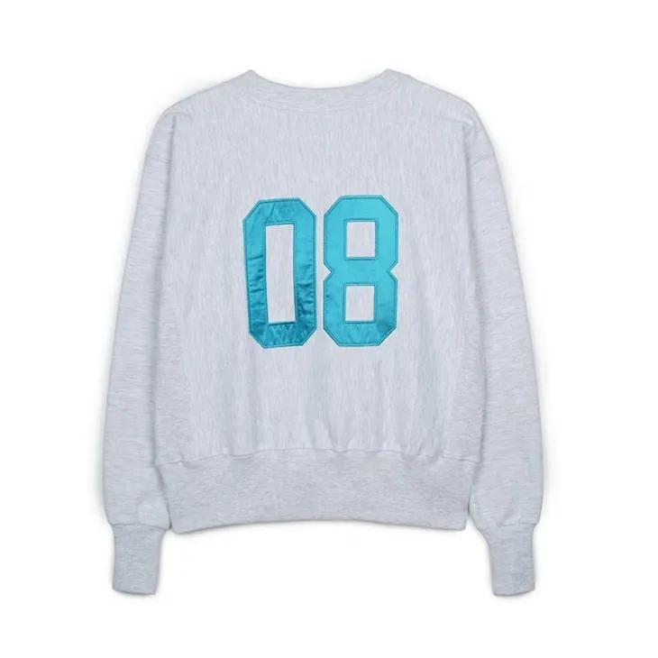 GREEN BUTTER (グリーンバター) | Patch Crop Sweatshirt (l/melange) | トップス プルオーバー スウェット 韓国_2