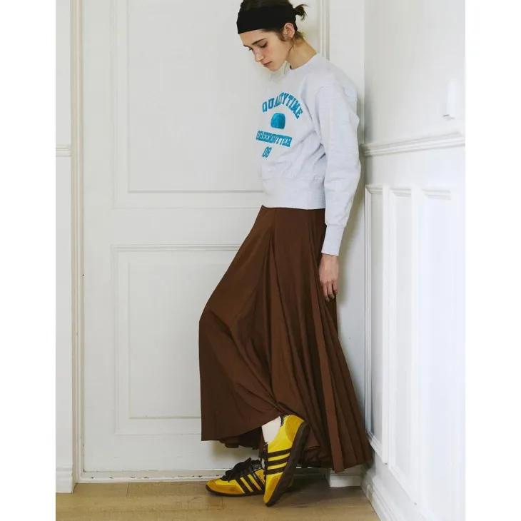 GREEN BUTTER (グリーンバター) | Patch Crop Sweatshirt (l/melange) | トップス プルオーバー スウェット 韓国_3