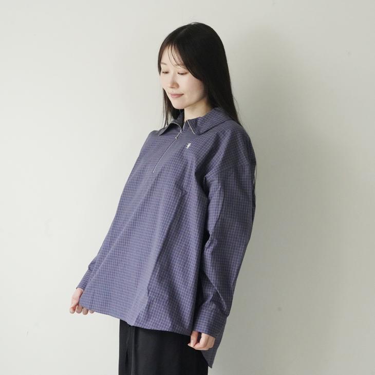 GYMPHLEX（ジムフレックス） | OGC HALF ZIP SHIRT L/S (navy x white 