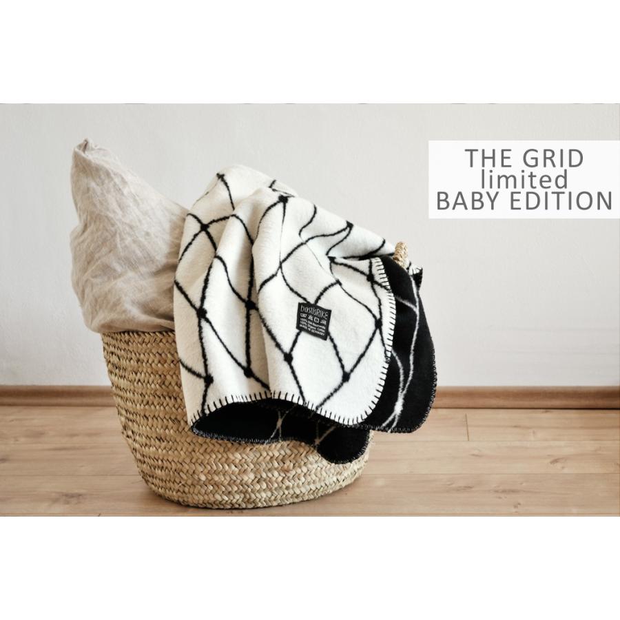 bastisRIKE THE GRID COTTON BABY BLANKET (black and white) ベビー