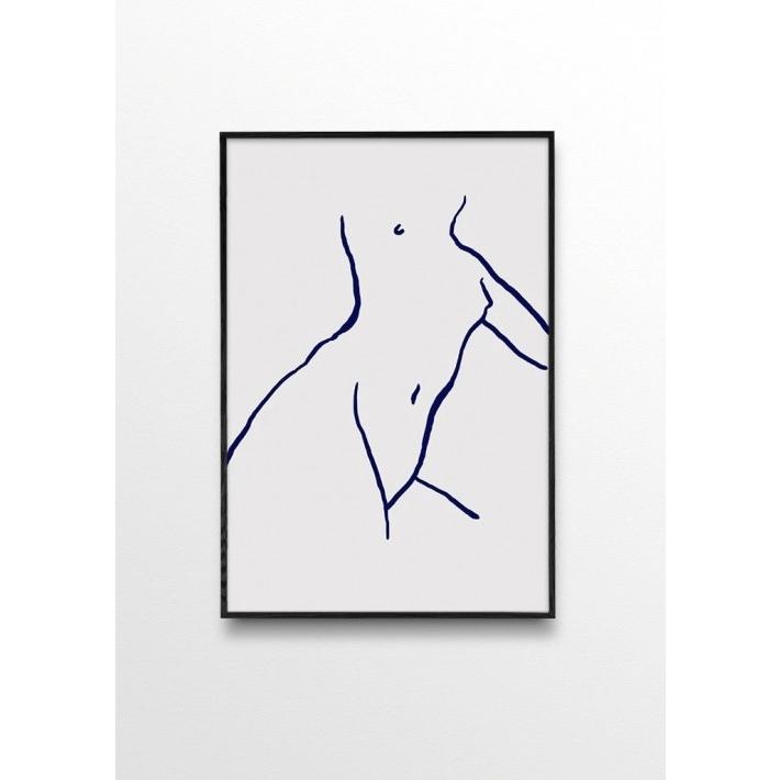BY GARMI | Blue Sketch | アートプリント/ポスター (50x70cm)【北欧 シンプル アート インテリア おしゃれ】