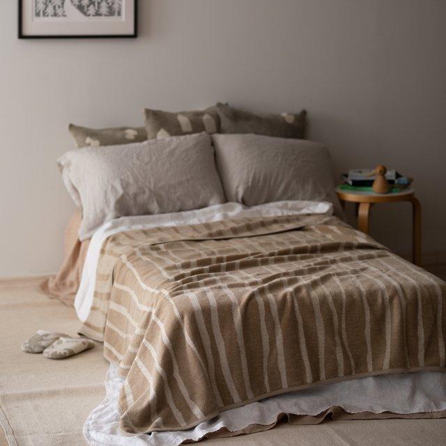 KLIPPAN (クリッパン) | バンブー (ベージュ) | シュニールコットン シングルブランケット (140x180cm)