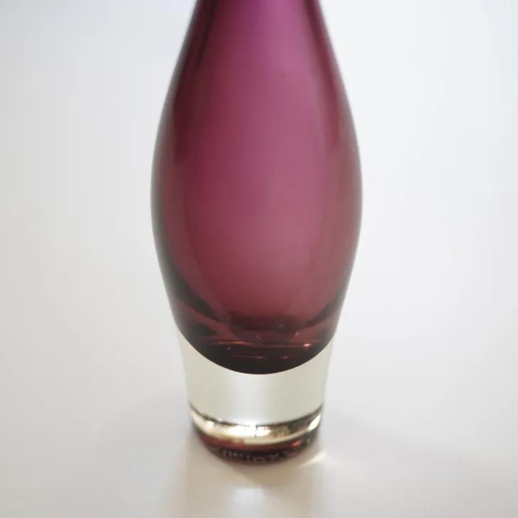 K*！様 ★リーヒマエン・ラシ ガラス 花瓶 置物 ヴィンテージ インテリア 小 Riihimaen Lasi (by Aimo Okkolin) | flower vase (smoky purple) 北欧