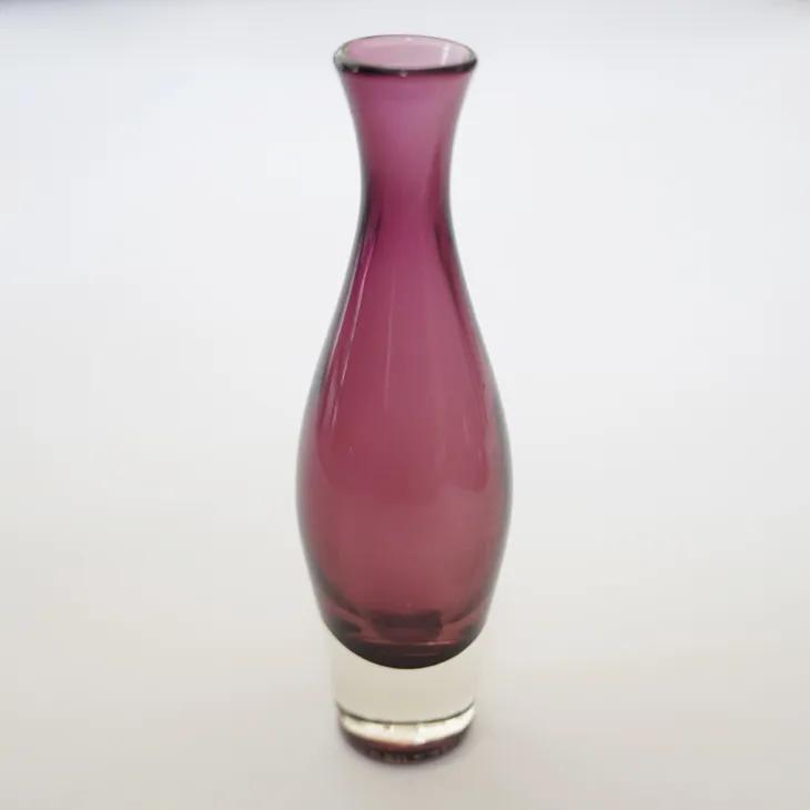 Riihimaen Lasi リーヒマエンラシ 花瓶 Riihimaen Lasi (by Aimo Okkolin) | flower vase (smoky purple) 北欧