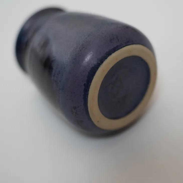 German Studio pottery glaze vase (dark blue) | フラワーベース