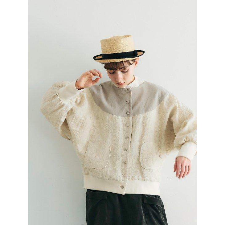 MAGALI | トリプルウォッシュリネン＆コーデュロイ・ブルゾン (ivory 
