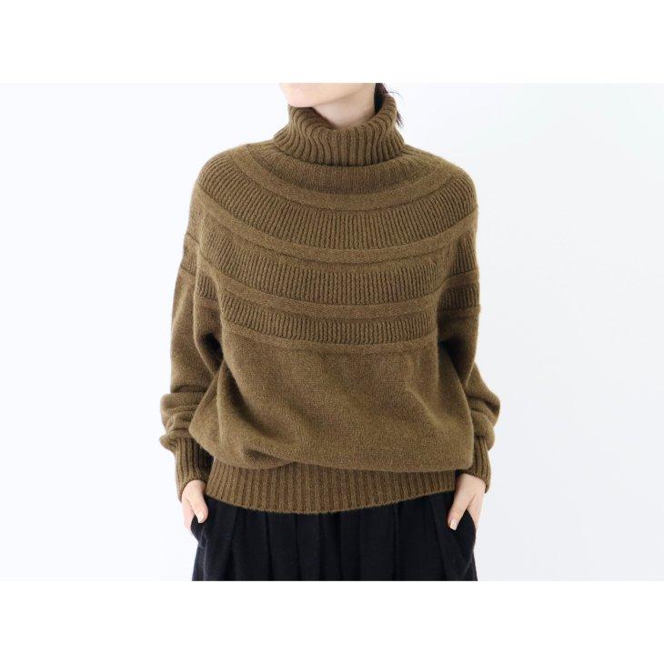 FACTORY (ファクトリー) | 23AW ヤク レース柄オフタートル Sweater 
