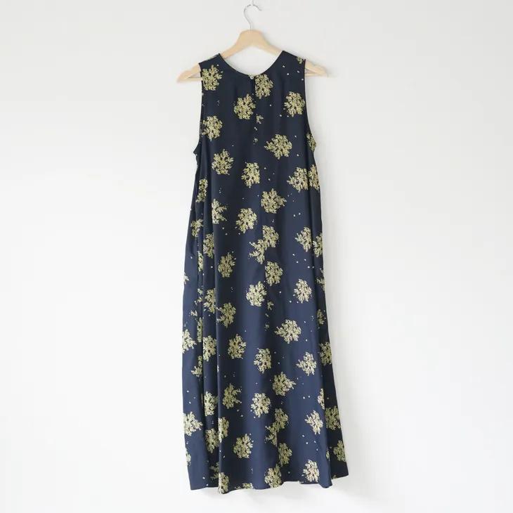 LE GLAZIK（ルグラジック） | PTO SLEEVELESS DRESS (navy x mimosa 