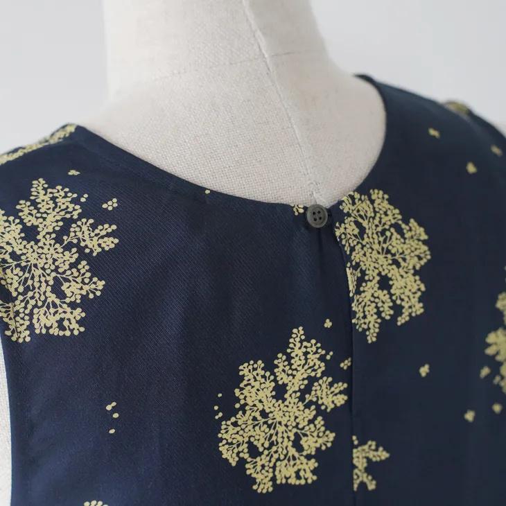 LE GLAZIK（ルグラジック） | PTO SLEEVELESS DRESS (navy x mimosa 