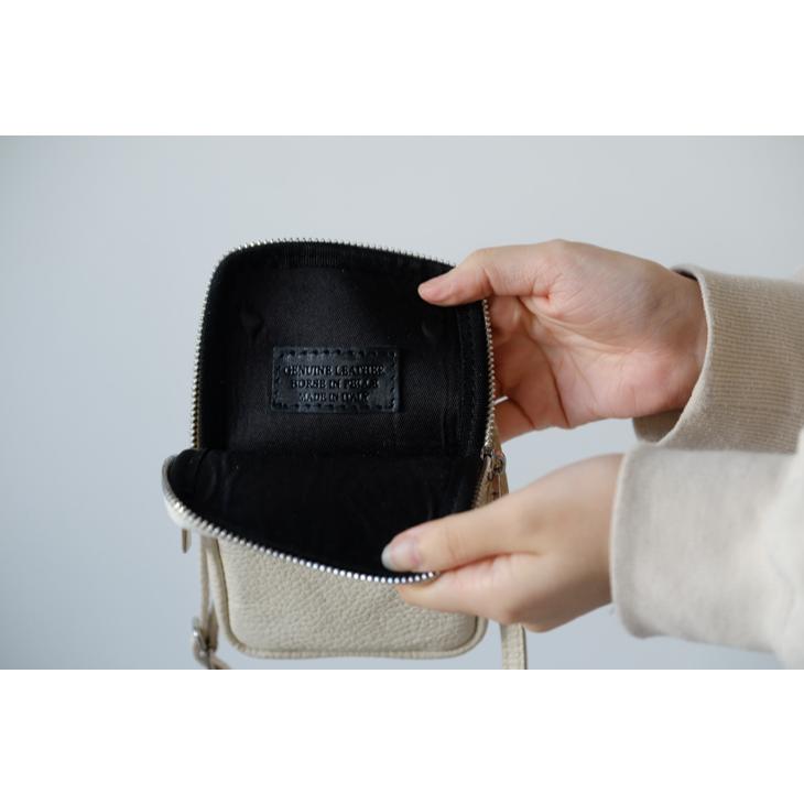 MARLON FIRENZE (マーロンフィレンツェ) | Shoulder Mini Pouch (light beige) | ショルダー 鞄 ポーチ_3