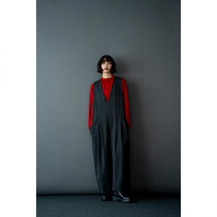 MANON（マノン） | TWO TUCK WIDE SALOPETTE (charcoal) one size | 2 