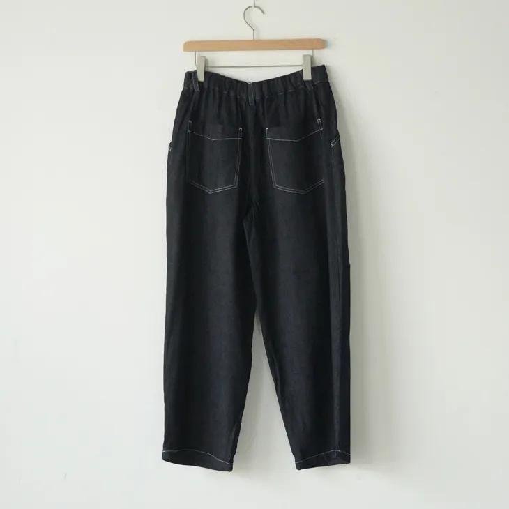 MANON（マノン） | DENIM THREE TUCK WIDE PANTS (denim) one size