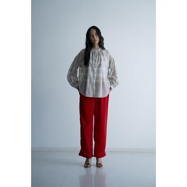 MANON (マノン) | SHEER CHECK AMICAL SHT (black/ivory) レディース 