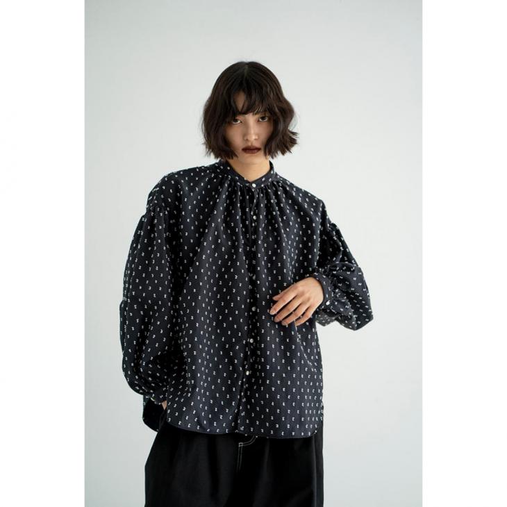 MANON（マノン） | NYLON DOT JACQUARD AMICAL SHIRT (black 