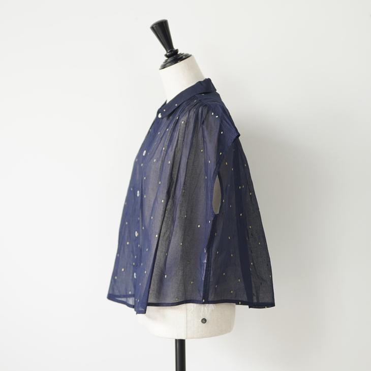 INDIA INDUSTRY | Meerut EMBROIDERY SHIRT (dark navy) size 1 