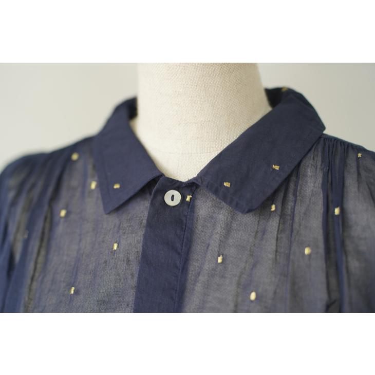 INDIA INDUSTRY | Meerut EMBROIDERY SHIRT (dark navy) size 1