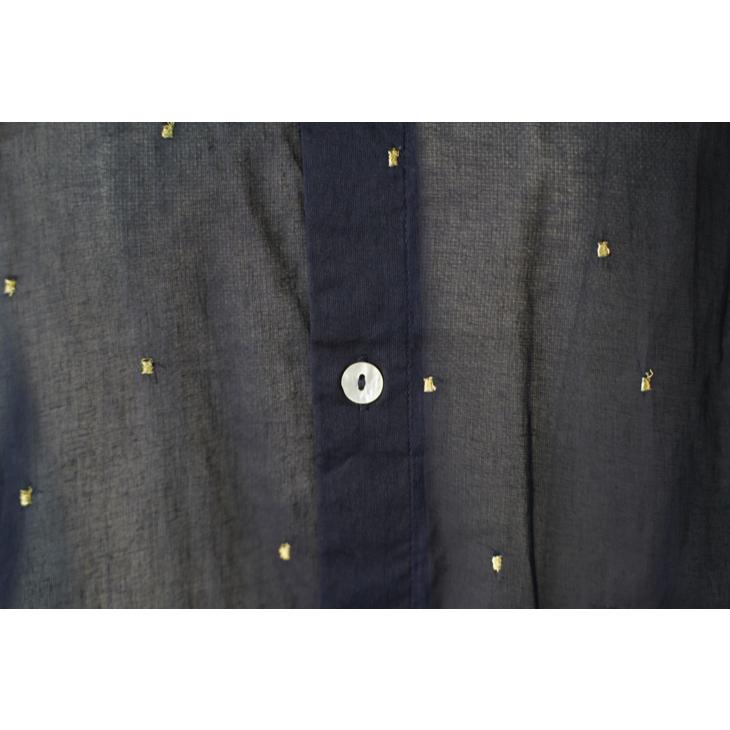 INDIA INDUSTRY | Meerut EMBROIDERY SHIRT (dark navy) size 1 