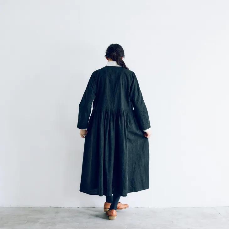 MAGALI（マガリ） | 墨染めコットンリネン・フリルワンピース