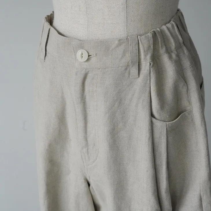 FACTORY (ファクトリー) | 26SS アイリッシュリネン オーバッタックパンツ (生成) size 2 | ボトムス 麻 春夏_1