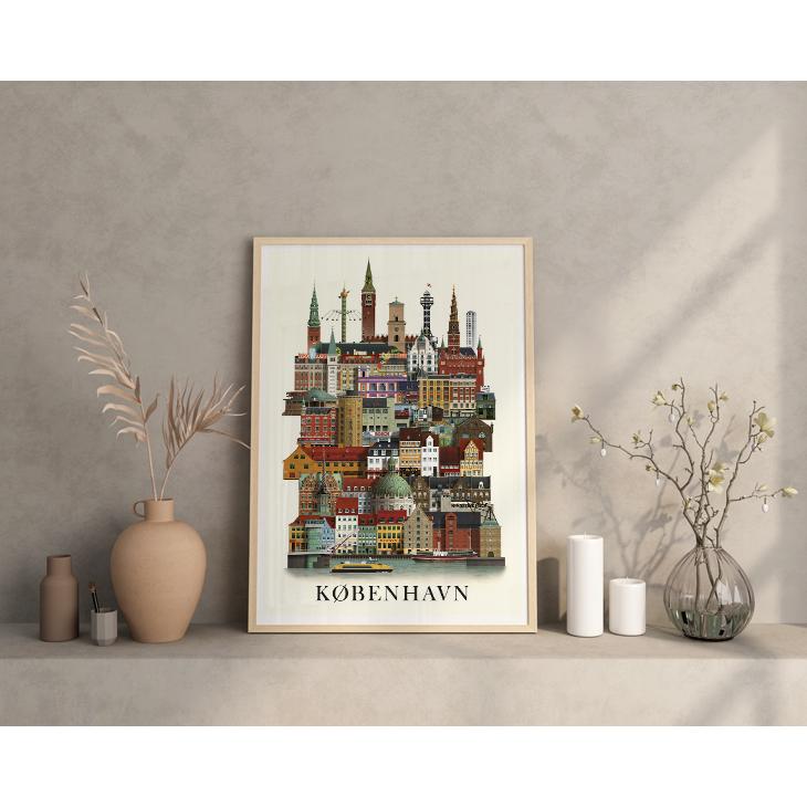 Martin Schwartz | Kobenhavn | 50x70cm アートプリント/アートポスター 北欧 デンマーク 都市ポスター_1
