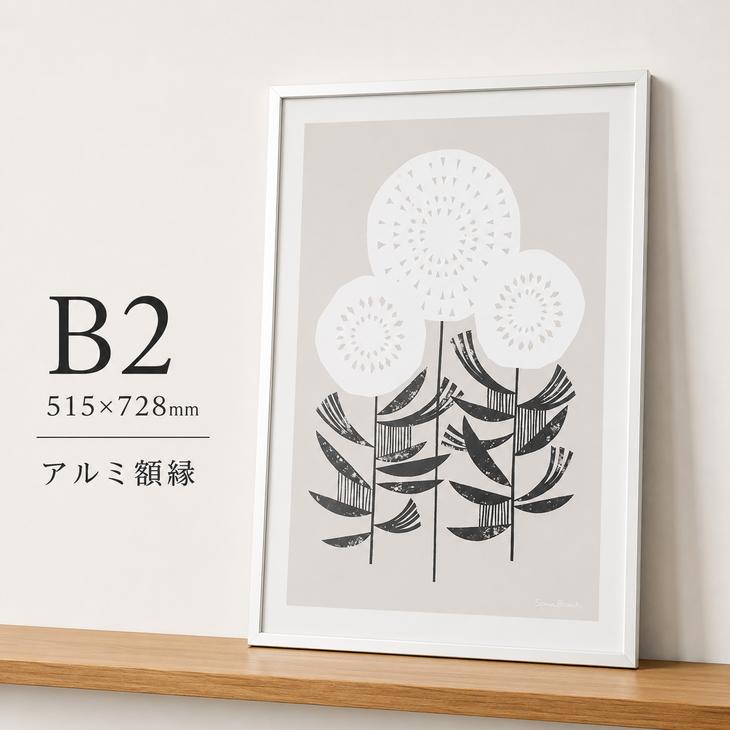希少　citrus サブロウタ ポスターフレームセット　B2サイズ B2】A.P.J. | Eフレーム アルミ額縁 B2サイズ (white) ポスター