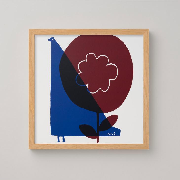a good view (designed by MASARU SUZUKI) | 30x30cm バラバード ブルー 北欧 アートポスター | 