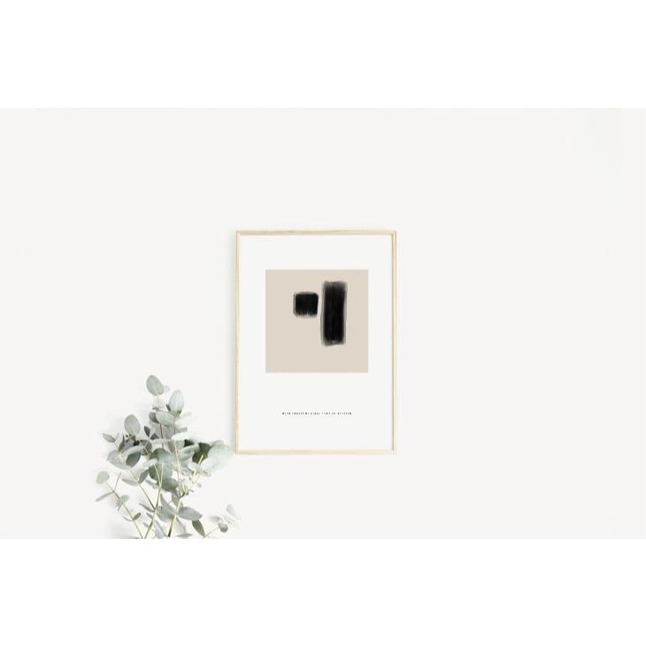 by.taban x squarepaint. | Noir 03 | 50x70cm アートポスター 北欧 デンマーク タイポグラフィの画像