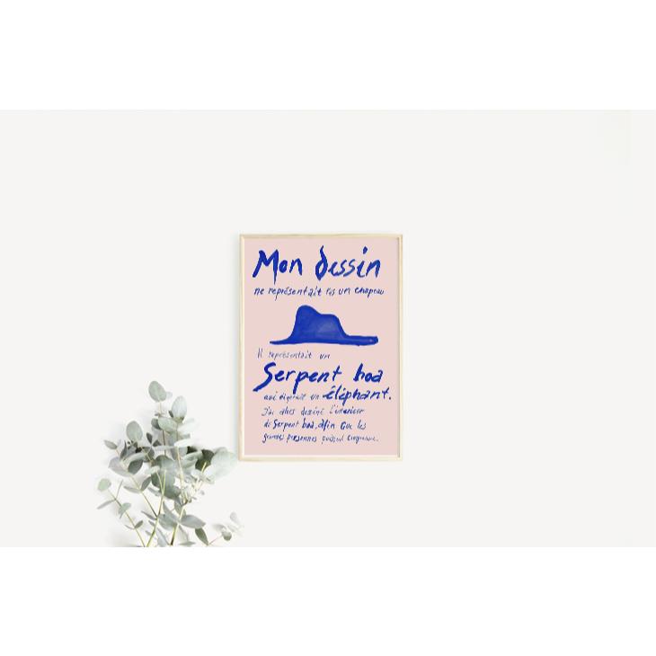 Sissan Richardt | Le Petit Prince (bleu) | 50x70cm アートプリント/ポスター | 星の王子さま 北欧 シンプル アート インテリア おしゃれ_1