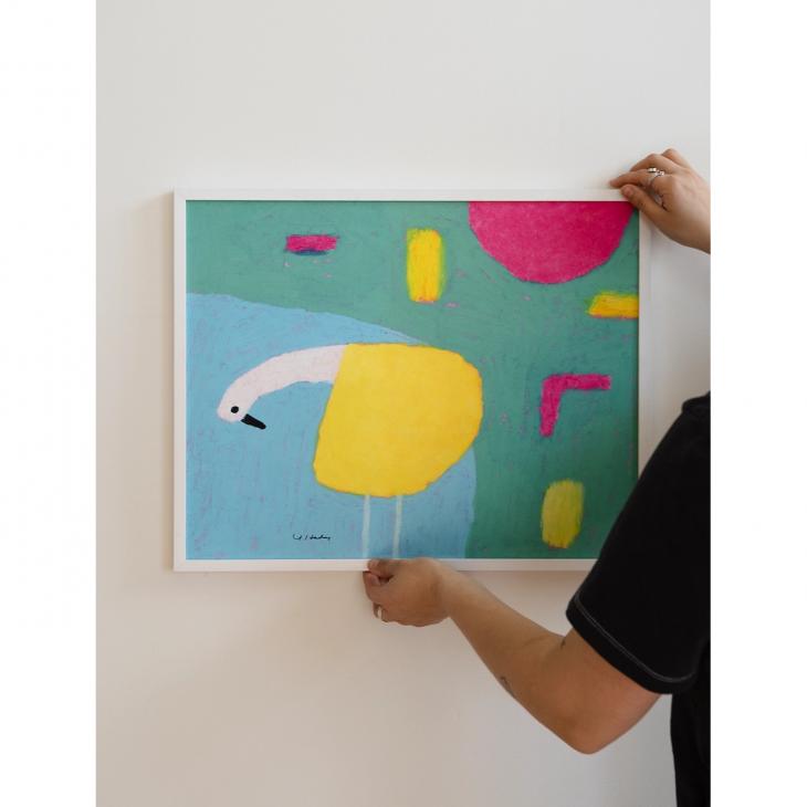 FINE LITTLE DAY | A BIRD IN THE LAKE | アートプリント/ポスター (40x50cm) 北欧 インテリア デザイン リビング 波田佳子_1