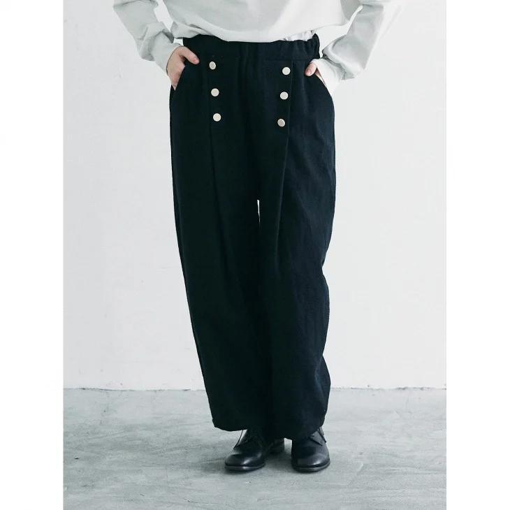 MAGALI | オーガニックコットン・マリンパンツ (black) ボトムス 