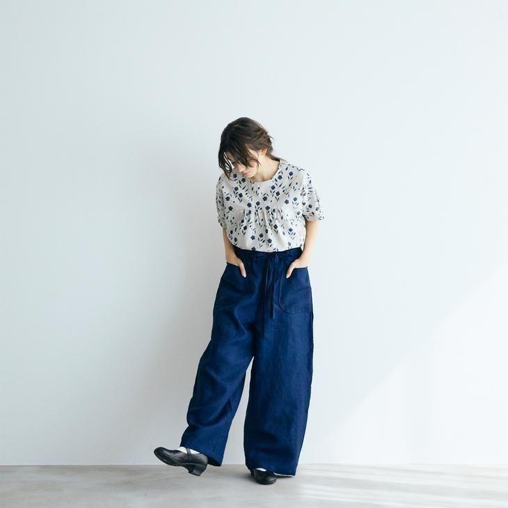 MAGALI（マガリ） | インディゴリネン・ロングパンツ (ネイビー