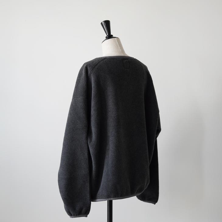 Sanca (サンカ) | MILITARY FLEECE CREW TOP (charcoal / dark blue 