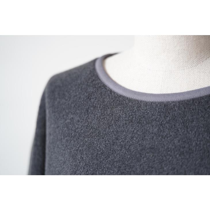 Sanca (サンカ) | MILITARY FLEECE CREW TOP (charcoal / dark blue 