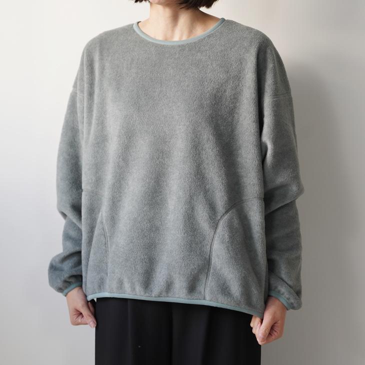 Sanca (サンカ) | MILITARY FLEECE CREW TOP (charcoal / dark blue 