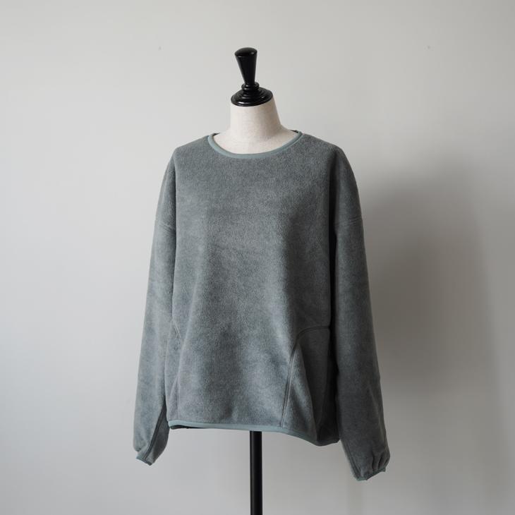 Sanca (サンカ) | MILITARY FLEECE CREW TOP (charcoal / dark blue 