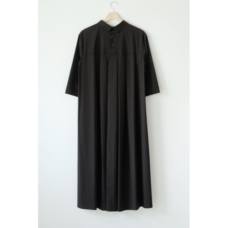 STAMP AND DIARY | クロスカラーフレアタックワンピース (black) size  