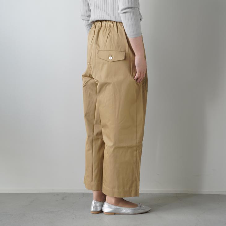 STAMP AND DIARY ウエストタックワイドパンツ未使用 STAMP AND DIARY | ウエストタックワイドパンツ 94cm丈 (ivory / beige