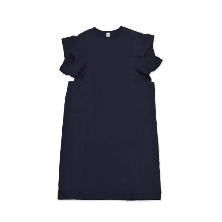sneeuw（スニュウ） | フォルデッドスリーブワンピース (dark navy