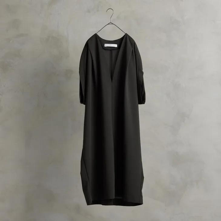 the last flower of the afternoon | とける霞 cowl sleeve dress | ザラストフラワーオブジアフターヌーン コクーンドレス ブラック