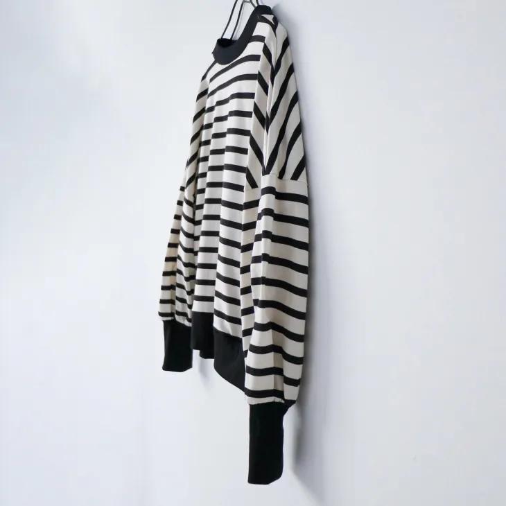 MAGALI | ハイゲージコットン・バスクボーダーカットソー