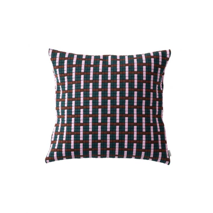 TRICOTE (トリコテ) | WEAVING PATTERN CUSHION COVER (green blue) | クッションカバー リビング シンプル トリコテの画像