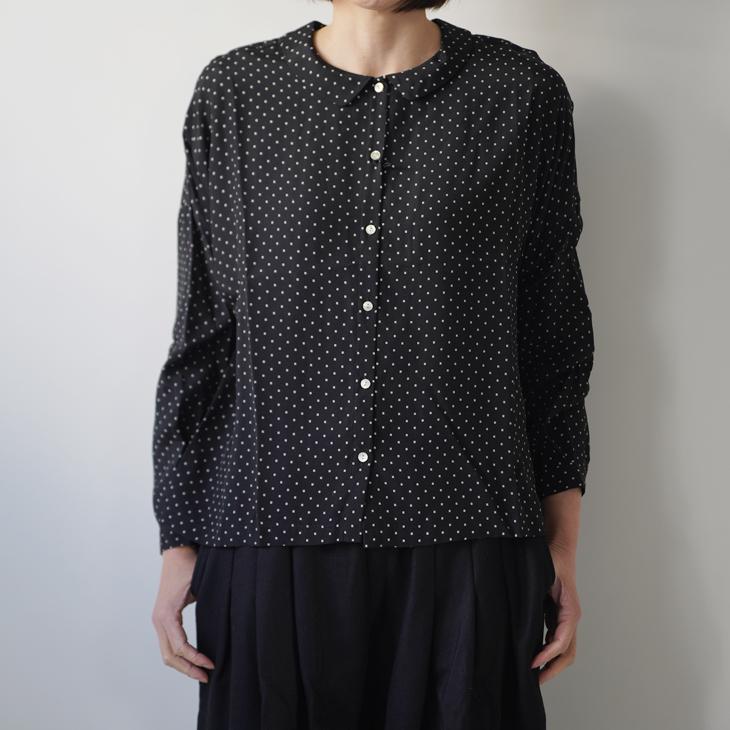 utilite (ユティリテ) | 2WAYシャツブラウス (black) トップス