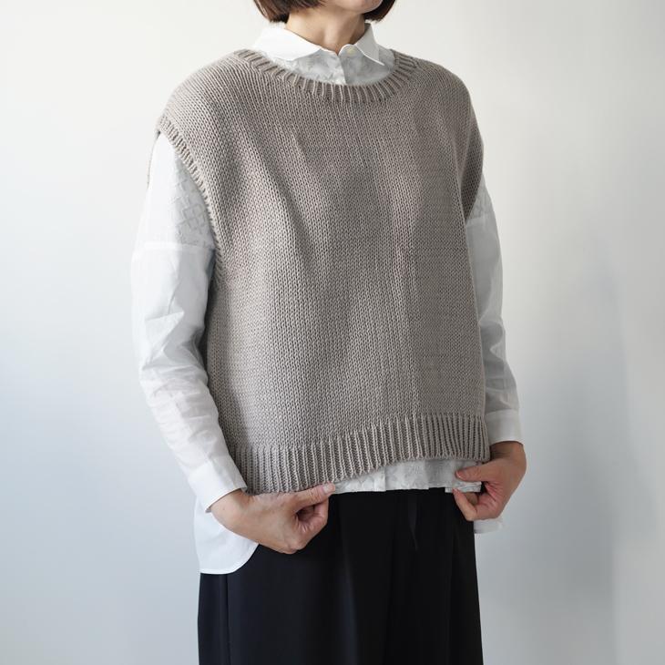 utilite (ユティリテ) | 2WAY ベスト (グレージュ) トップス お洒落