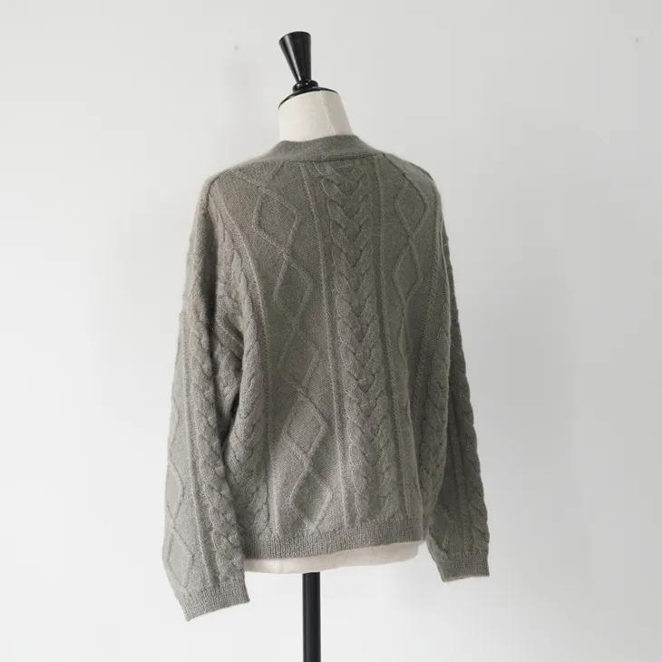 ユティリテ アランボレロカーディガン utilite UT502AWK23 国内正規品 2025秋冬新作 送料無料 utilite (ユティリテ) | アランボレロカーディガン (カーキグレー