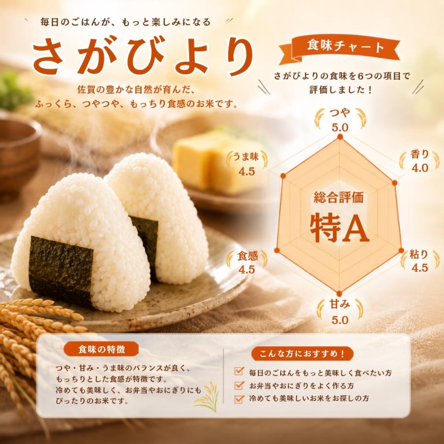 さがびより 無洗米 【真空パック】 2kg×2袋 令和7年産 佐賀県産 特A