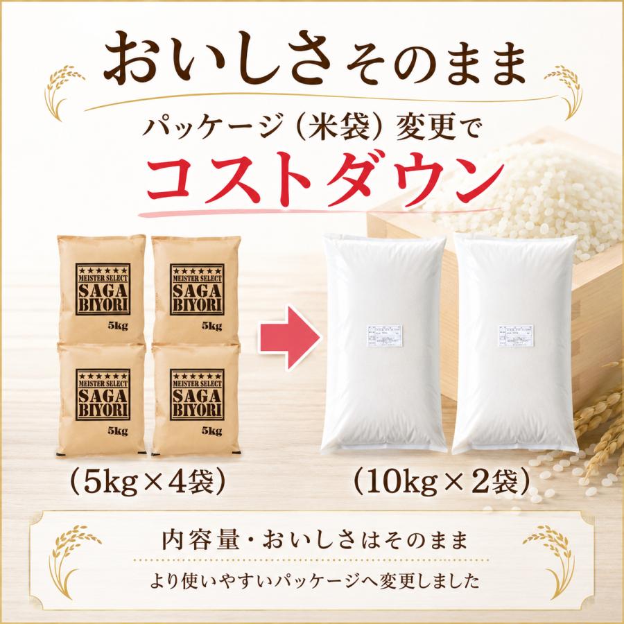さがびより 無洗米 20kg 10kg×2袋 佐賀県産 業務用 大容量 送料無料 五