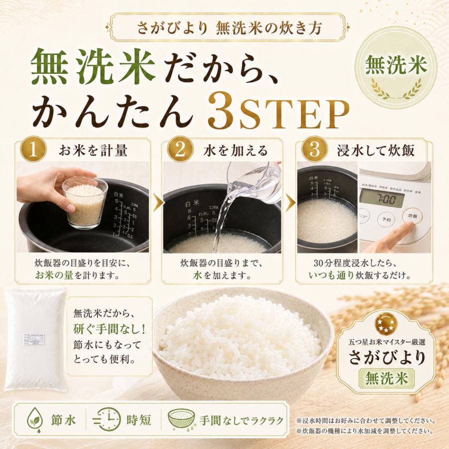 さがびより 無洗米 20kg 10kg×2袋 佐賀県産 業務用 大容量 送料無料 五