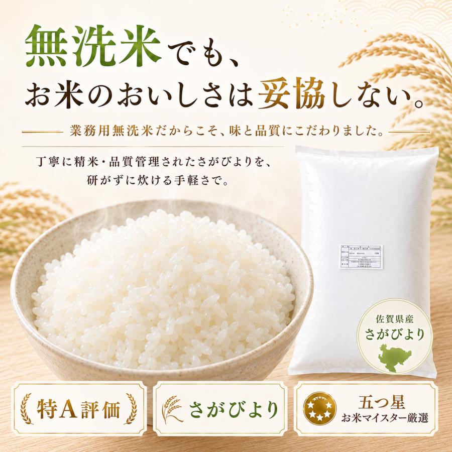 さがびより 無洗米 20kg 10kg×2袋 佐賀県産 業務用 大容量 送料無料 五