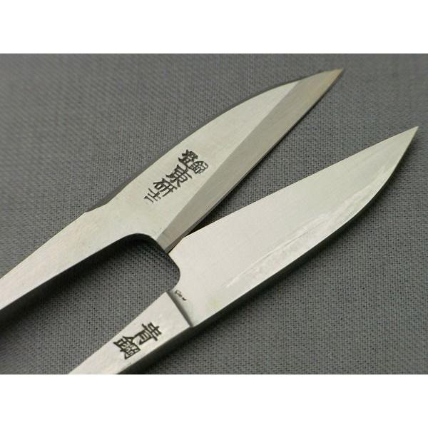 握り鋏 爪型（小はさみ）サイズ120mm糸切り、最高級青鋼入り 東研吉